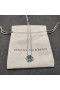David Yurman Kvinnors Infinity Hänge Halsband Sterling silver med Blå Topas 7mm