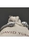 David Yurman Kvinnors Renässans Cablespira Manschett Armband Sterling Silver med Diamanter, 4mm