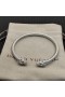 David Yurman Kvinnors Renässans Cablespira Manschett Armband Sterling Silver med Diamanter, 4mm