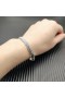 David Yurman Kvinnors Skulpterade Kabel-armband Armband 18K Vitt Guld med Diamanter 6,2 mm