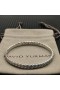 David Yurman Kvinnors Skulpterade Kabel-armband Armband 18K Vitt Guld med Diamanter 6,2 mm