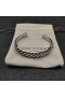 David Yurman Kvinnors Skulpterade Kabel-Cuff Bracelet Sterling Silver, 12,9 mm