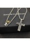David Yurman Män Chevron Kors Hänge i Sterling Silver med Svarta Diamanter till 41,5 mm