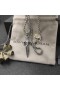 David Yurman Män Vågor Dolk Amulett Sterling Silver med Svarta Diamanter 31mm