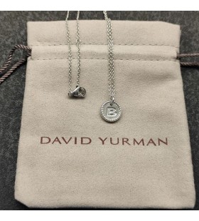 David Yurman Ursprungliga Charm i Sterling Silver med Diamant B