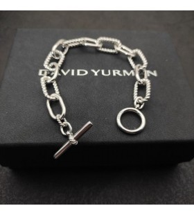 David Yurman Kvinnors Madison Växla tag växla Armband Sterling Silver 11mm