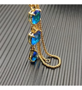 David Yurman Kvinnors Marbella Y Hänge 18K Gult Guld med Blå Topas och Hampton Blå Topas för 57,8 mm
