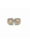 David Yurman Albion Saplama Küpe Gümüş Şampanya Kristal ve Elmas 7mm