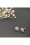 David Yurman Albion Saplama Küpe Gümüş Şampanya Kristal ve Elmas 7mm