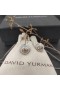 David Yurman Albion Saplama Küpe Gümüş Şampanya Kristal ve Elmas 7mm