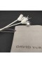 David Yurman Kablo Koleksiyon İnci Yüzük Gümüş İnci ve Elmas 11mm