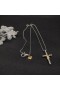 David Yurman Çift X Renkli Sarı Altın Haç Kolye