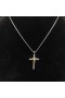 David Yurman Çift X Renkli Sarı Altın Haç Kolye