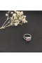 David Yurman Petite Albion Yüzük Gümüş Ametist ve Elmas 7mm