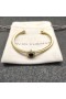 David Yurman Kadın Kablo Manşet Bilezik 18K Sarı Altın Siyah Pırlantalı 4mm