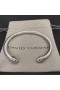 David Yurman kadın Klasik Kablo Manşet Bilezik Gümüş 14K Sarı Altın 5mm