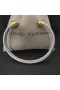 David Yurman kadın Klasik Kablo Manşet Bilezik Gümüş 14K Sarı Altın Kubbeli 5mm