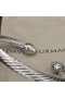 David Yurman kadın Klasik Kablo Manşet Bilezik Gümüş 14K Sarı Altın Kubbeler ve Elmas 7mm