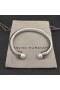 David Yurman kadın Klasik Cablespira Manşet Bilezik Gümüş İnciler ile 7mm