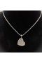 David Yurman kadın Elemanları Kalp Muska Gümüş Sedef ve Elmas 18.7 mm