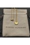 David Yurman Kadın İlk Charm Kolye 18 Ayar Sarı Altın Pırlantalı J