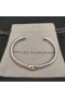 David Yurman kadın X Klasik Kablo İstasyonu Manşet Bilezik Gümüş 14K Sarı Altın 4mm