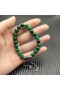 David Yurman erkek Manevi Boncuk Bilezik Gümüş Yeşil Oniks 8mm