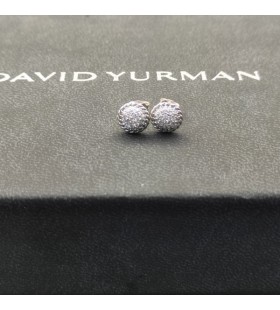 David Yurman 8.6 mm Yuvarlak Pırlanta Saplama Küpe