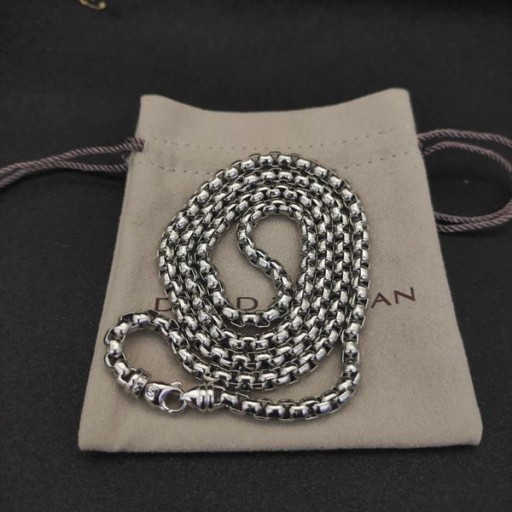 David Yurman de los Hombres de la Caja de Collar de Cadena de Plata Esterlina de 5mm