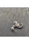 David Yurman 11.4 mm de Plata de Diamante de la Mitad de Pendientes de Aro