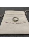 David Yurman de 6mm de Grasa Cuadrado Blanco Anillo de Diamantes