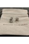 David Yurman Cable Envoltura de Aretes de Plata de ley con Cristales y Diamantes de 12mm