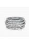 David Yurman en Pavé de Cruce de Anillo de Oro Blanco de 18 quilates con Diamantes de 11mm