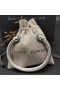 David Yurman de las Mujeres Clásicas de Cable Brazalete Pulsera de Plata de ley con Oro Amarillo de 18K y Topacio Azul 7mm