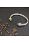 David Yurman de las Mujeres Clásicas de Cable Brazalete Pulsera de Plata de ley con Citrino y Diamantes 7mm