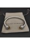 David Yurman de las Mujeres Clásicas de Cable Brazalete Pulsera de Plata de ley con Citrino y Diamantes 7mm