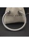 David Yurman de las Mujeres Clásico Cablespira Brazalete Pulsera de Plata de ley con diamante Púrpura 5mm