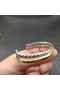 David Yurman las Mujeres del Cruce de Dos filas Brazalete Pulsera de Plata de ley con Oro Amarillo de 14K 11mm