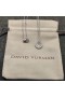 David Yurman Mujeres Inicial del Encanto del Collar de la Plata Esterlina con Diamantes de V