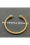 David Yurman las Mujeres del Renacimiento Cablespira Brazalete de la Pulsera de 18 quilates de Oro Amarillo con Azul, Crisoprasa 5mm