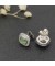 David Yurman البيون أقراط الفضة الاسترليني مع الأخضر كريستال الماس 7mm