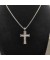 David Yurman شيفرون الصليب قلادة من الفضة الاسترليني مع الماس 41.5 mm