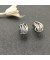 David Yurman كروس الأقراط الفضة الاسترليني مع الذهب الأصفر عيار 18 قيراط