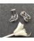 David Yurman كروس الأقراط الفضة الاسترليني مع الذهب الأصفر عيار 18 قيراط