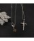 David Yurman مزدوج X اللون الفضة قلادة الصليب