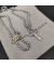 David Yurman الغريبة الحجر الصليب الفضة الاسترليني مع الجزع الأسود 23mm