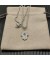 David Yurman همسة تميمة 18K الذهب الأبيض مع الذهب الماس و الياقوت الأزرق 24.6 ملم