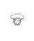 David Yurman صغيرتي سيدة الذهب مدي خاتم الفضة الاسترليني مع Prasiolite والماس 7mm