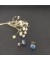 David Yurman صغيرتي سيدة أقراط الفضة الاسترليني مع الكريستال الأزرق 8mm