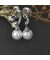 David Yurman سولاري إسقاط أقراط الفضة مع اللؤلؤ والماس 22mm و